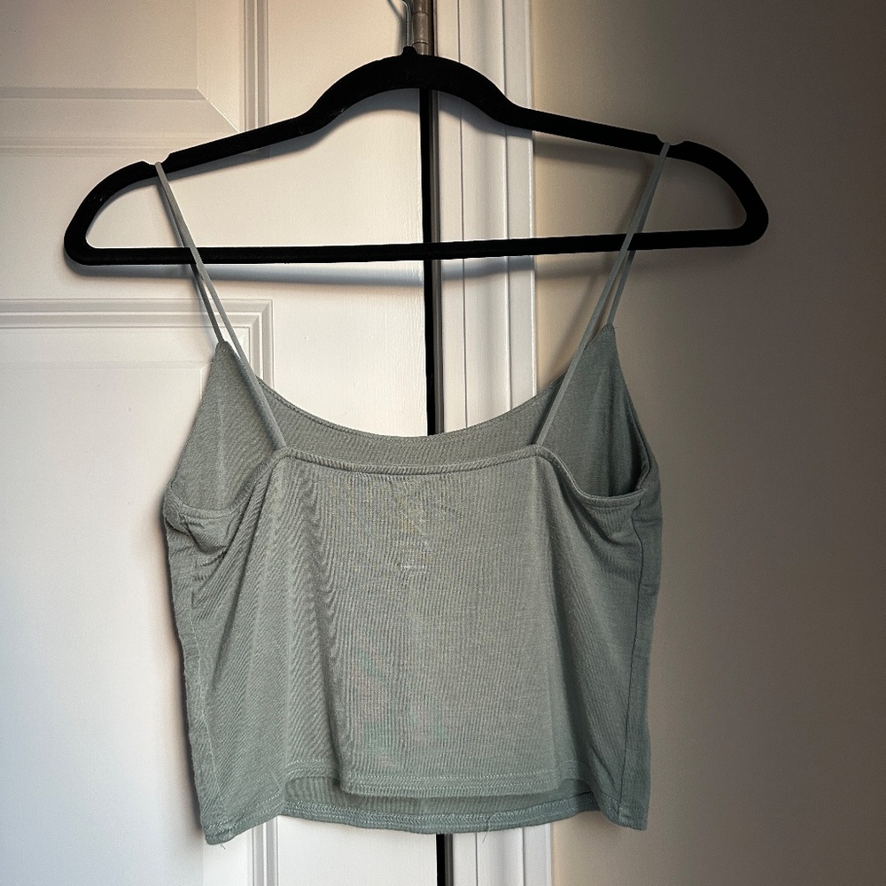 PacSun Basics Light Green Crop Tank Top Size M - Picture 3 of 3